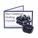 Blue Goldstone Polished Tumblestone Healing Crystals
