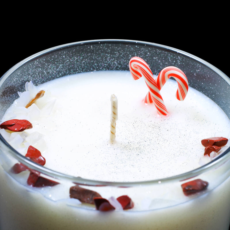 Candy Cane - Crystal Infused Scented Candle