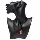 Carnelian Healing Crystal Holder Necklace for Confidence & Motivation