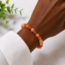 Carnelian Beaded Bracelet 8mm