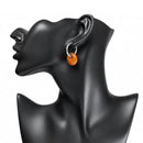 Carnelian Power Ring Hoop Earrings for Confidence
