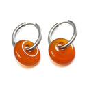 Carnelian Power Ring Hoop Earrings for Confidence