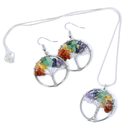 Chakra Tree Of Life Jewellery Set (Necklace & Earrings)
