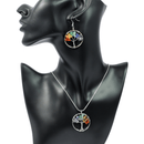 Chakra Tree Of Life Jewellery Set (Necklace & Earrings)
