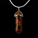 Mahogany Obsidian Crystal Point Pendant With Chain
