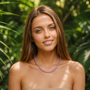 Amethyst - 4mm Beaded Necklace