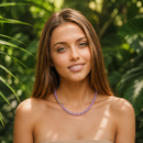 Amethyst - 4mm Beaded Necklace