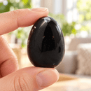 Snowflake Obsidian Crystal Egg for Balance, Protection & Inner Peace