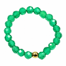 Positive Growth - Green Agate 3mm Crystal Bead Ring