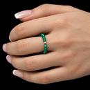 Positive Growth - Green Agate 3mm Crystal Bead Ring