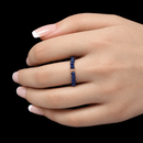 Wisdom & Intuition - Sapphire 3mm Crystal Bead Ring