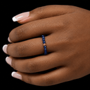 Wisdom & Intuition - Sapphire 3mm Crystal Bead Ring