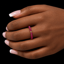 Passion & Confidence - Ruby 3mm Crystal Bead Ring