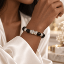 Positive Path - Silver Pixiu & Black Obsidian Feng Shui Bracelet