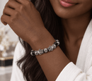 Blessed Fortune - Double Silver Pixiu & Obsidian Bracelet