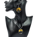 Citrine Tree Of Life Jewellery Set (Necklace & Earrings)