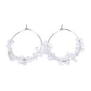 Clear Quartz Crystal Chip Hoop Earrings