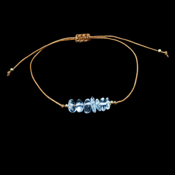 Clear Quartz Stone Chip Adjustable Bracelet