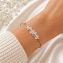 Clear Quartz Stone Chip Adjustable Bracelet