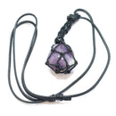 Amethyst Healing Crystal Holder Necklace for Emotional Calm and Spiritual Balance
