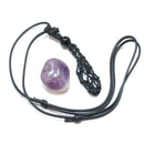 Amethyst Healing Crystal Holder Necklace for Emotional Calm and Spiritual Balance