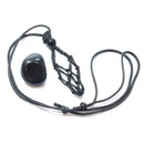 Black Obsidian Healing Crystal Holder Necklace for Protection & Grounding