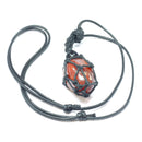 Carnelian Healing Crystal Holder Necklace for Confidence & Motivation