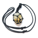 Citrine Healing Crystal Holder Necklace for Abundance & Positivity