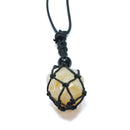 Citrine Healing Crystal Holder Necklace for Abundance & Positivity
