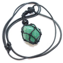 Green Aventurine Healing Crystal Holder Necklace for Luck & Prosperity