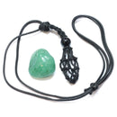 Green Aventurine Healing Crystal Holder Necklace for Luck & Prosperity