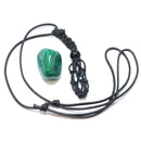 Malachite Healing Crystal Holder Necklace for Personal Growth & Positivity