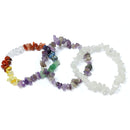 Crown Chakra Crystal Chip Bracelet Trio Set