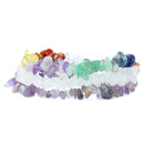 Crown Chakra Crystal Chip Bracelet Trio Set