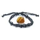 Gold Tigers Eye Healing Crystal Holder Bracelet for Confidence & Protection