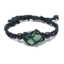 Green Aventurine Healing Crystal Holder Bracelet for Luck & Prosperity