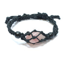 Rose Quartz Healing Crystal Holder Bracelet for Love & Positive Connections