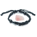 Rose Quartz Healing Crystal Holder Bracelet for Love & Positive Connections