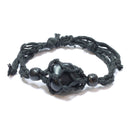 Black Obsidian Healing Crystal Holder Bracelet for Protection & Grounding