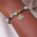 Energetic Protection Evil Eye Bracelet - Fluorite