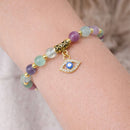 Energetic Protection Evil Eye Bracelet - Fluorite