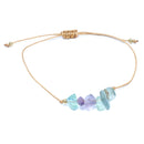 Fluorite Stone Chip Adjustable Bracelet
