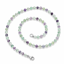 Fluorite - 4mm Beaded Necklace