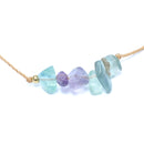 Fluorite Stone Chip Adjustable Bracelet