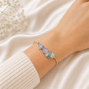 Fluorite Stone Chip Adjustable Bracelet