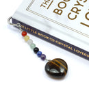 Protection & Strength Heart Pendant & Feather Bookmark – Gold Tigers Eye and Chakra Energy