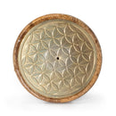Flower Of Life - Mango Wood Incense Stick & Cone Holder
