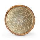 Flower Of Life - Mango Wood Incense Stick & Cone Holder