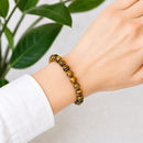 Gold Tigers Eye Beaded Bracelet 8mm