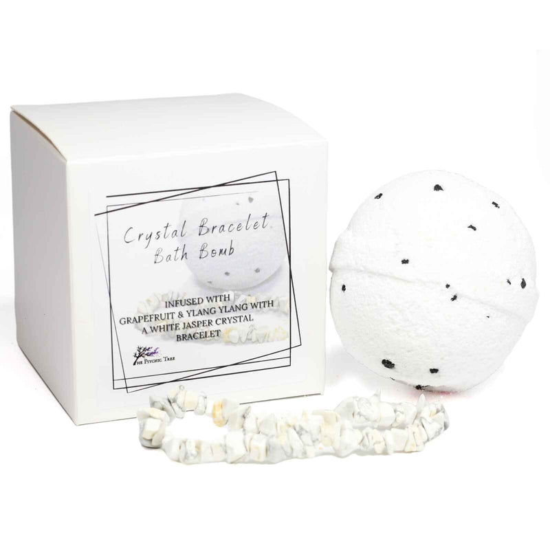 White Jasper Crystal Bracelet Bath Bomb